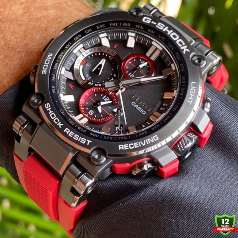 MT-G Red Black Dial Solar Watch AX-1012586 N91 Series.